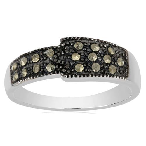 BUY NATURAL AUSTRIAN MARCASITE GEMSTONE RING IN 925 STERLING SILVER